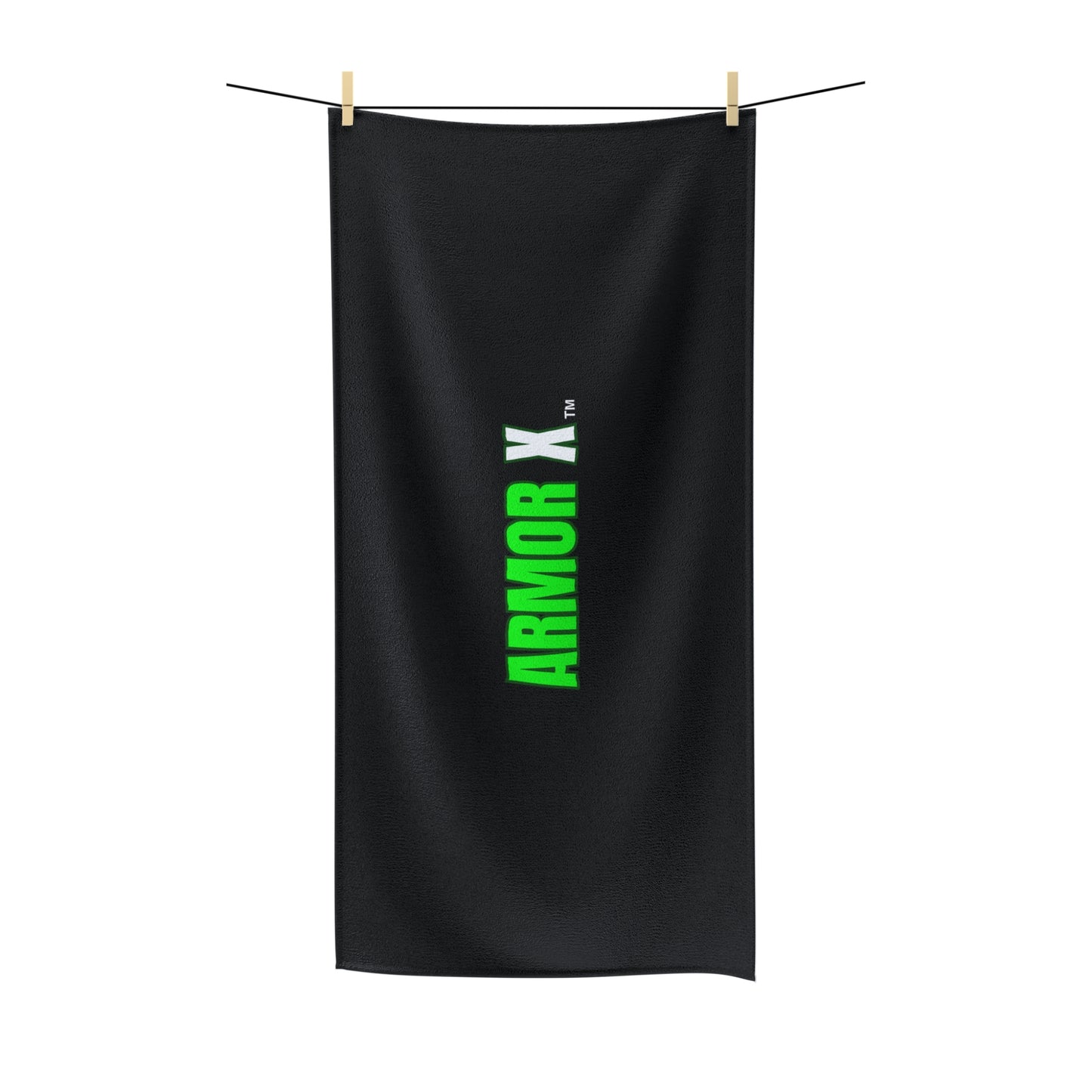 Armor X Black Polycotton Towel