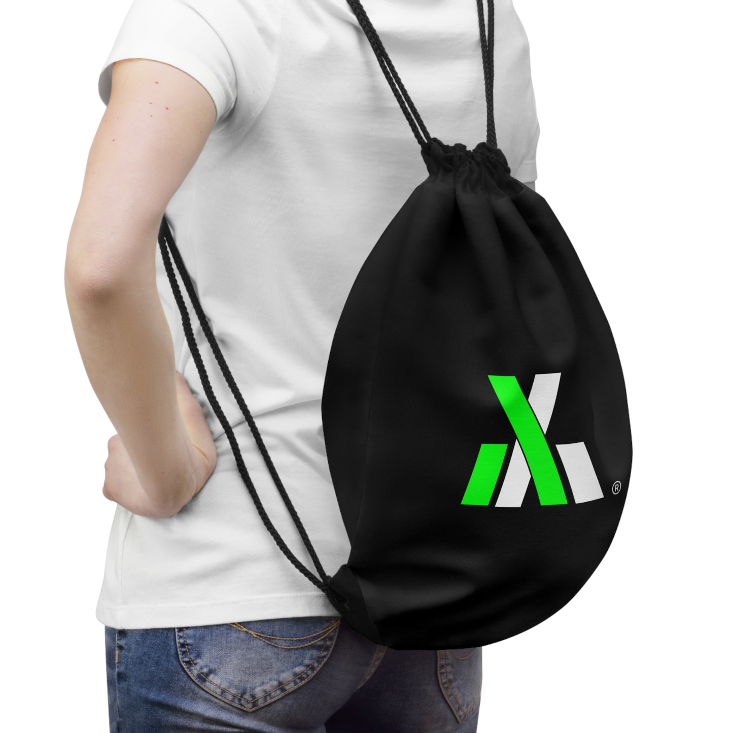 Armor X Black Drawstring Bag