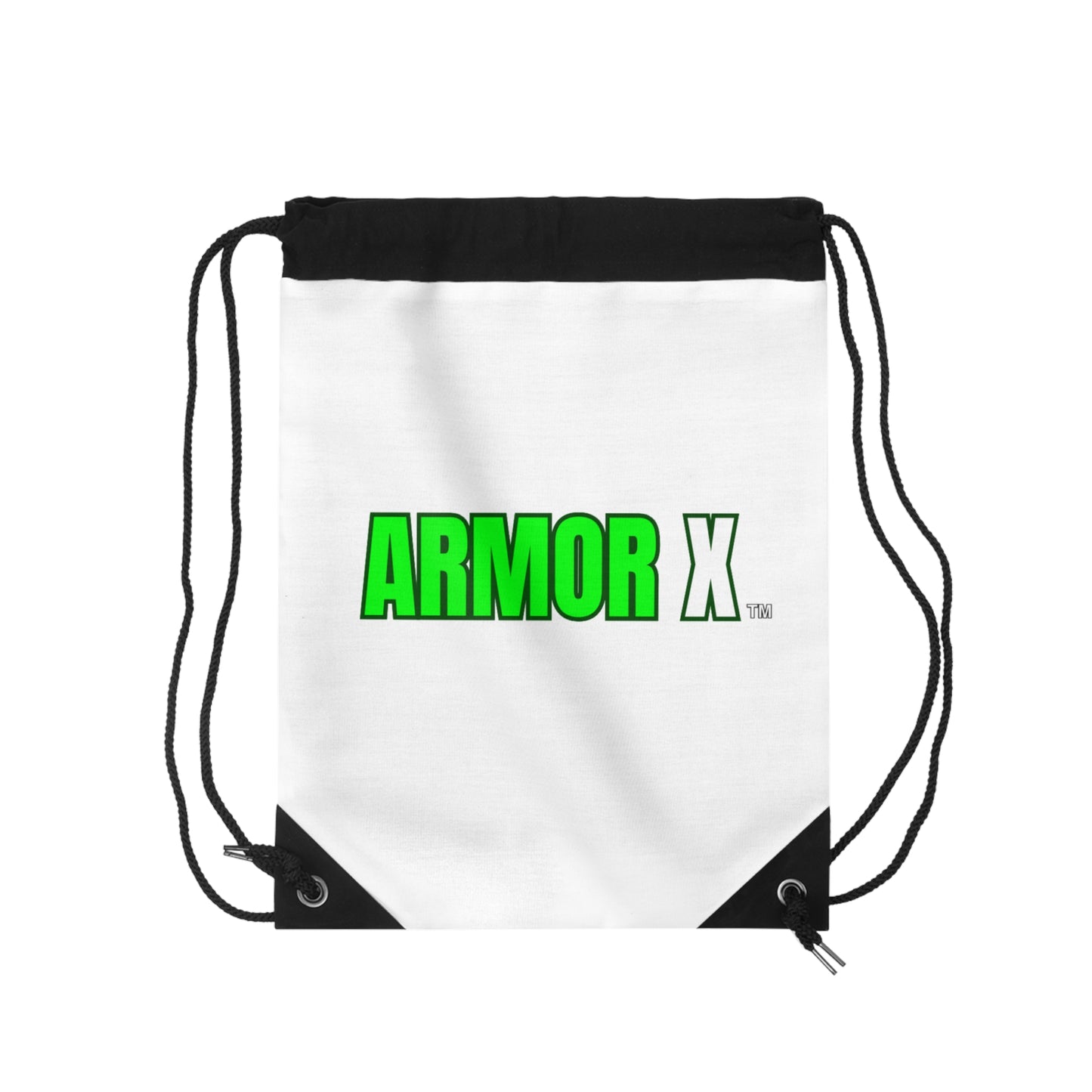 Armor X White Drawstring Bag