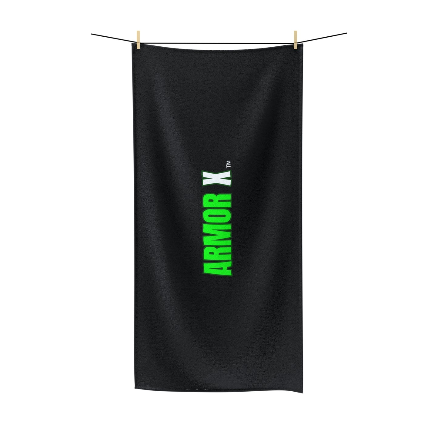 Armor X Black Polycotton Towel