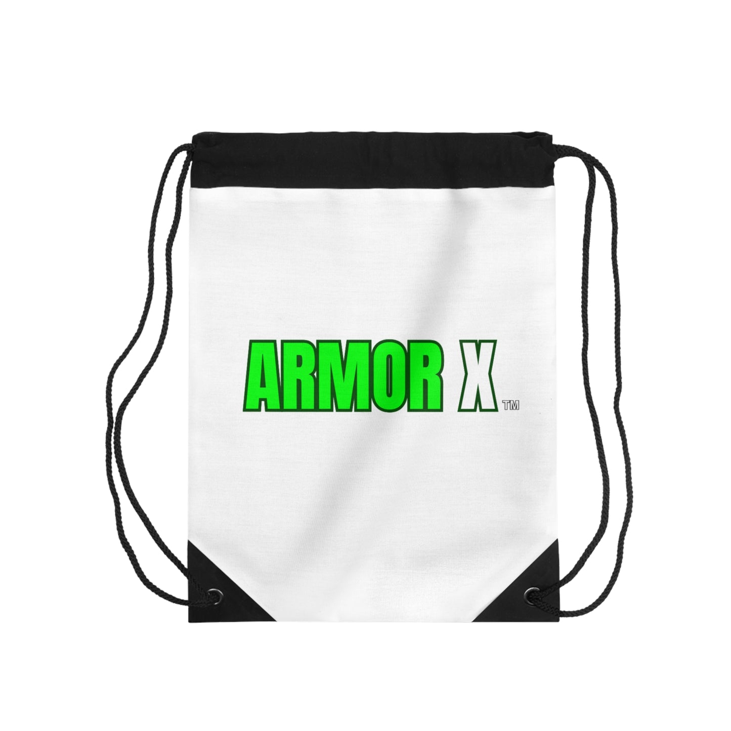 Armor X White Drawstring Bag