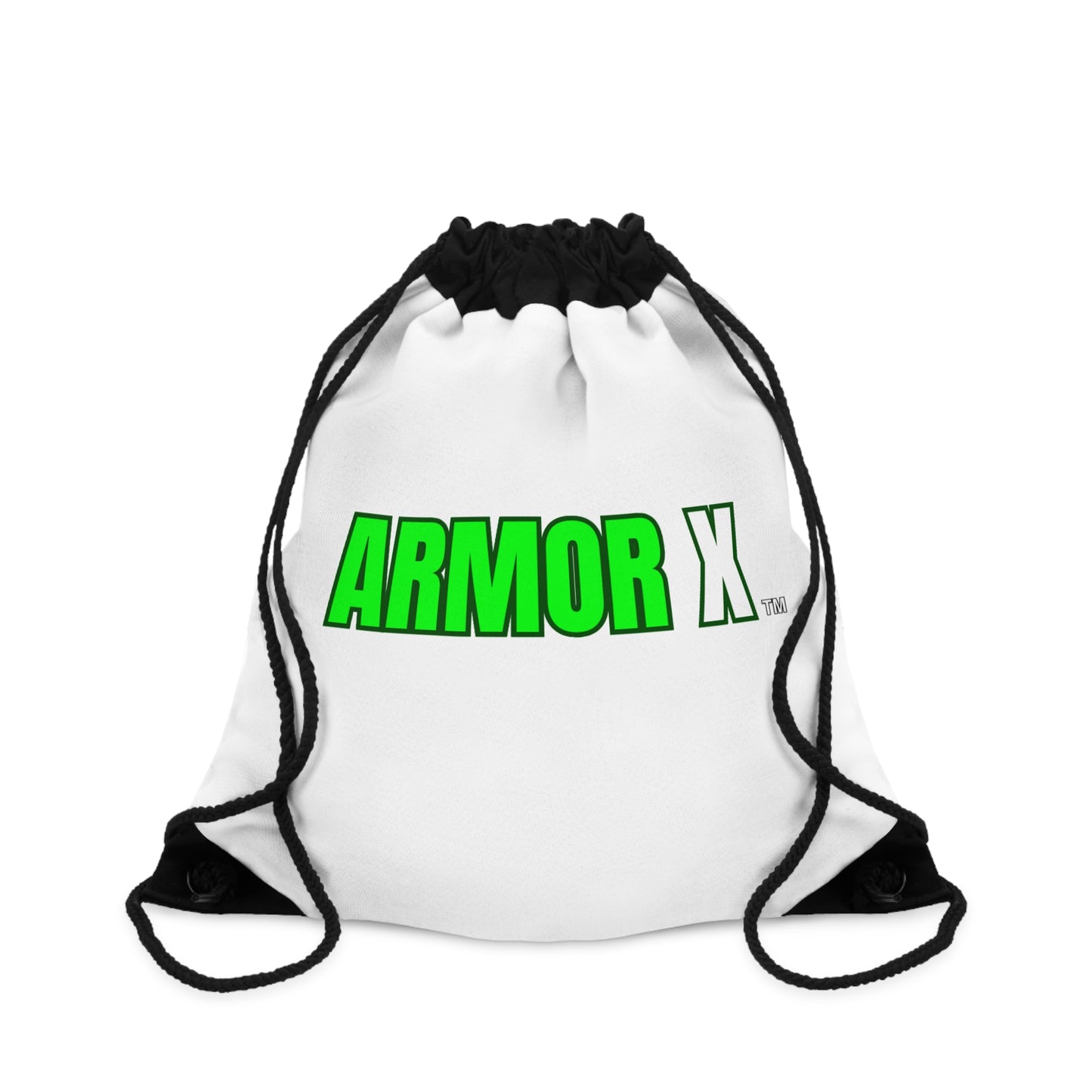 Armor X White Drawstring Bag